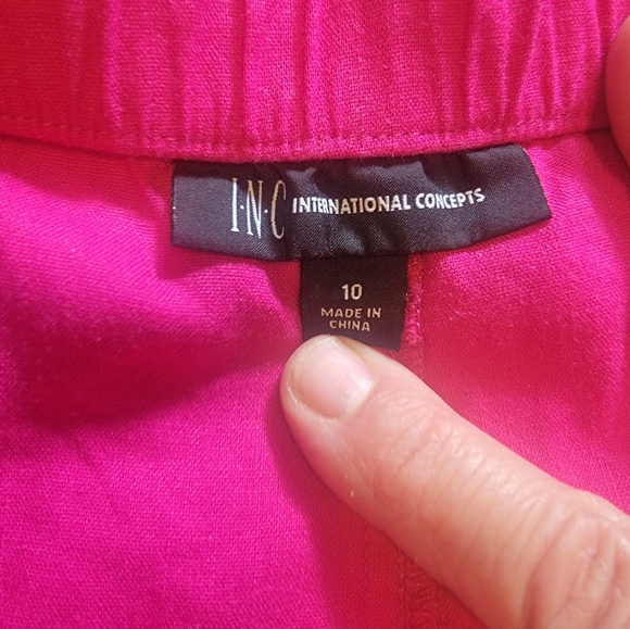 I▪︎N▪︎C Inernational Concepts Vibrant Fuchsia Wide-Leg Linen Pants - Picture 4 of 5